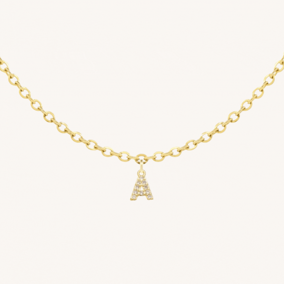 Collar Letra Brillos