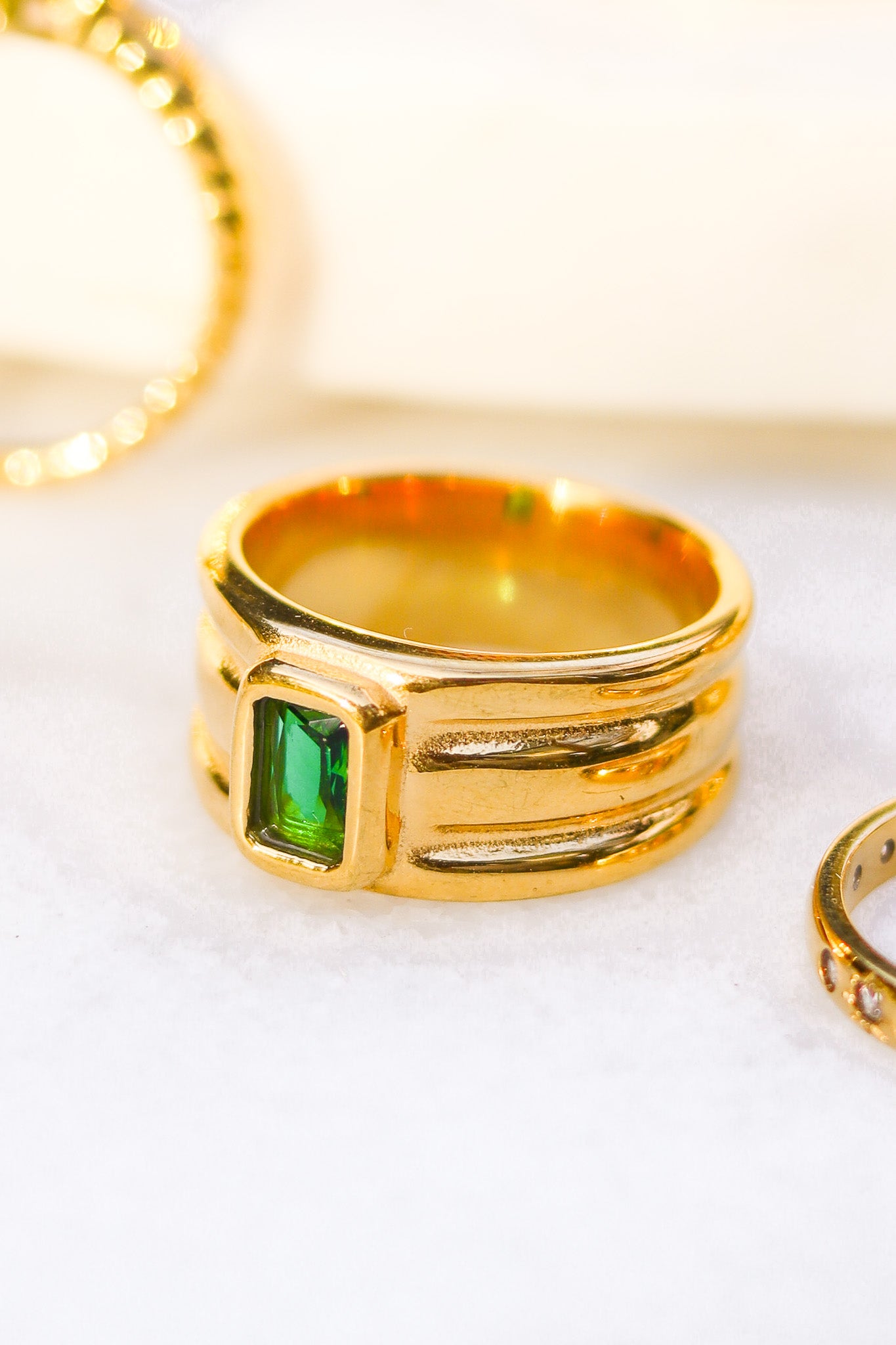 Anillo Kira Bold Verde