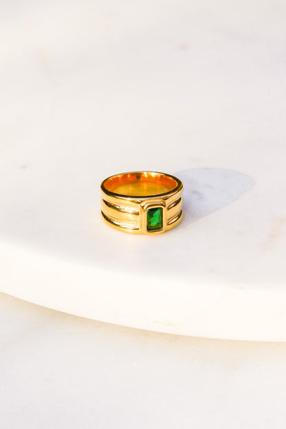 Anillo Kira Bold Verde