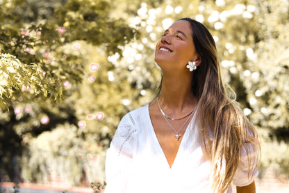 Aros Flor Plata