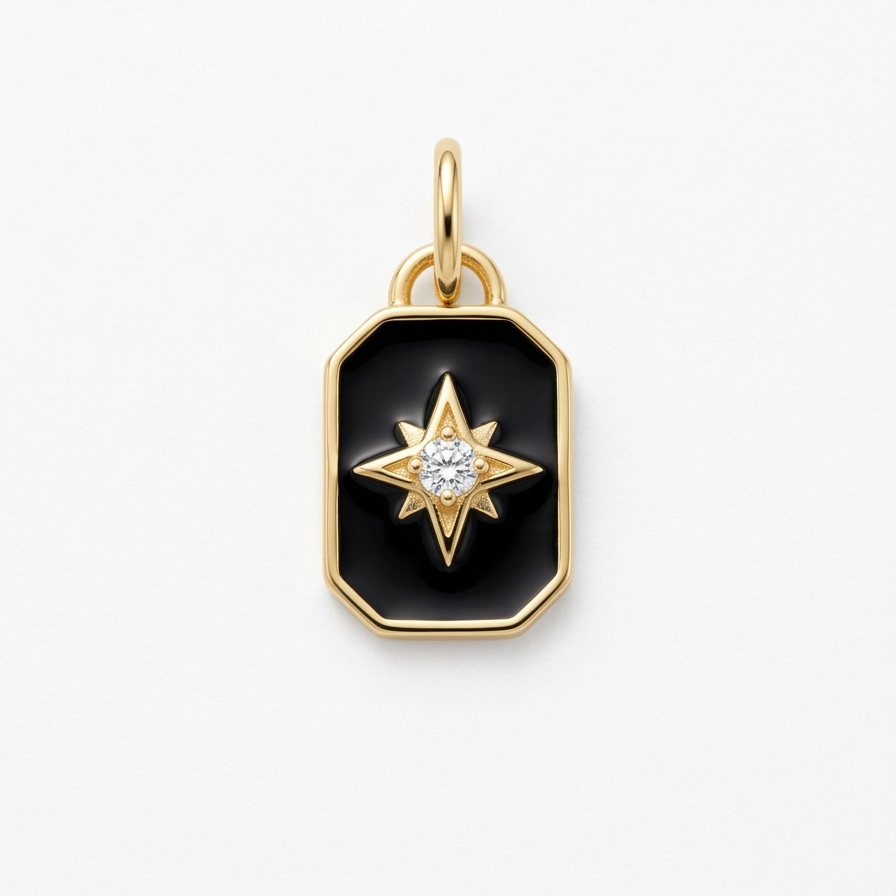 CHARM | Placa negra con estrella