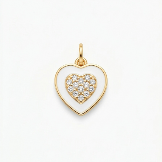 CHARM | Corazón blanco shiny