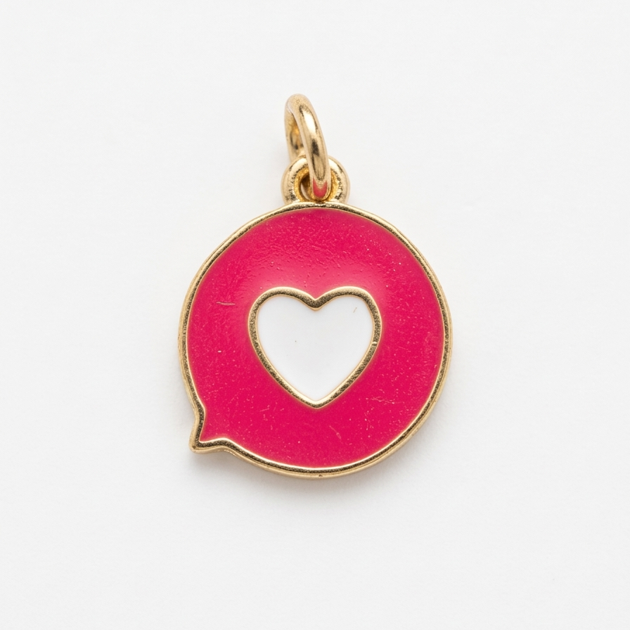 CHARM | Signo con corazón blanco