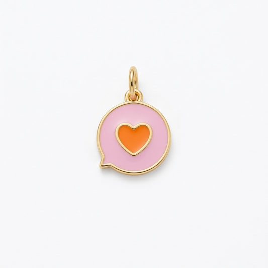 CHARM | Signo con corazón naranjo