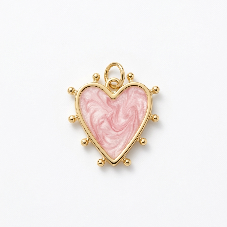 CHARM | Corazón rosado claro