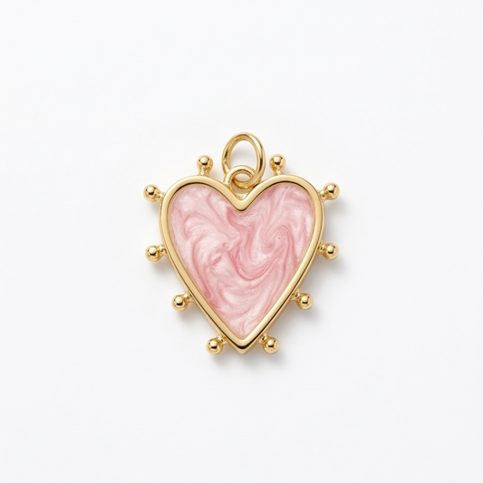 CHARM | Corazón rosado claro