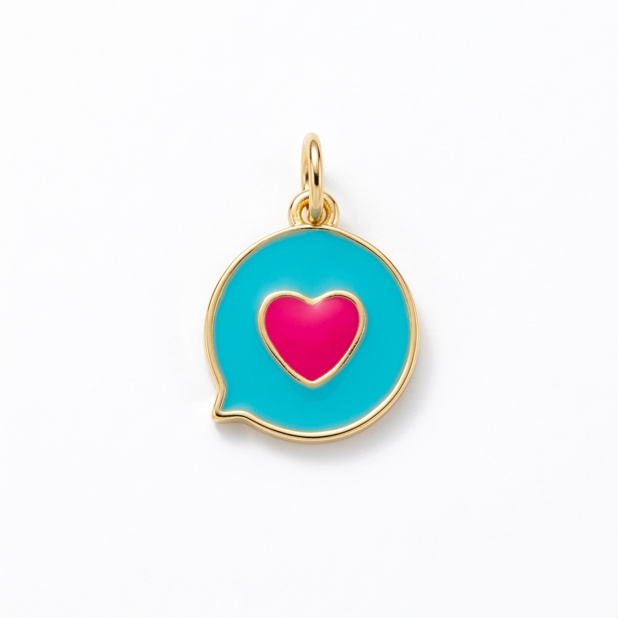 CHARM | Signo con corazón rosado
