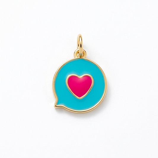 CHARM | Signo con corazón rosado