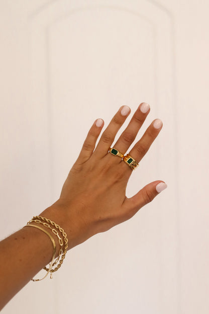 Anillo Kira Bold Verde